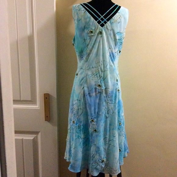 Vintage Les Modes Jolibel watercolour dress - Picture 4 of 16